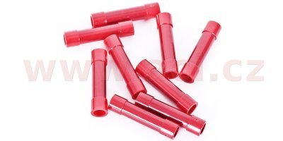 krimpovací spojka bez smršťovací bužírky, pro kabely 0,5-1,5 mm (červená), 10 ks