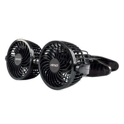 AMiO - Ventilátor do auta s klipom 2x4" 24V