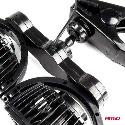 AMiO - Ventilátor do auta s klipom 2x4" 24V