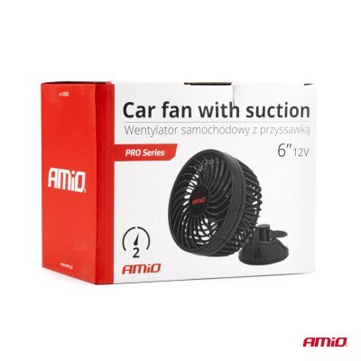 AMiO - Ventilátor do auta s prísavkou 6" 12V