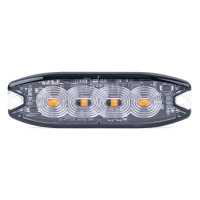 AMiO - Výstražné osvetlenie oranžové 4x3W LED R65 R10 12/24V IP67