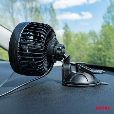 AMiO - Ventilátor do auta s prísavkou 6" 12V