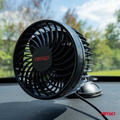 AMiO - Ventilátor do auta s prísavkou 6" 12V