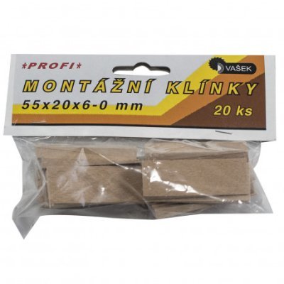 STAVTOOL - Kliny podlahové 55x20x6-0mm 20ks