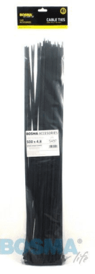 Bosma - Sťahovacia páska čierna 500x4.8mm 100ks