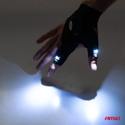 AMiO - Rukavice s LED baterkou