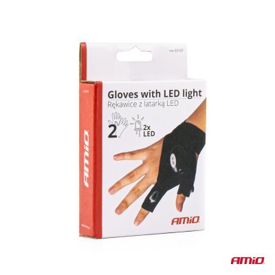 AMiO - Rukavice s LED baterkou