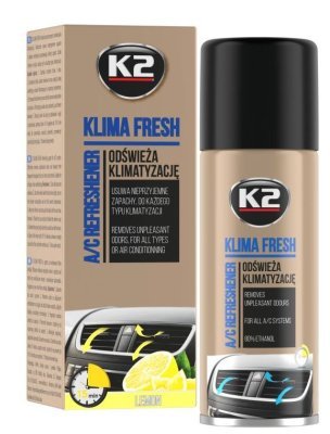K2 - Osviežovač klimatizácie KLIMA FRESH LEMON 150ml