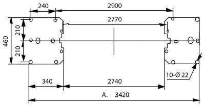 Dvojstĺpový hydraulický zdvihák RP-6254B 4T