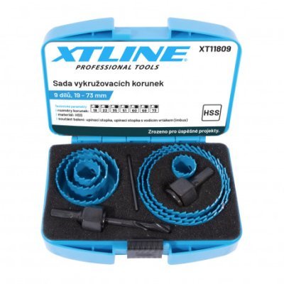 XTline - Korunka vykružovacia 19-73mm sada 9 dielov
