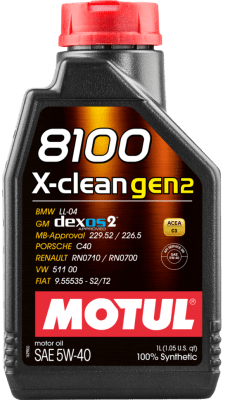 Motul - Motorový olej 8100 X-CLEAN Gen2 5W40 1L