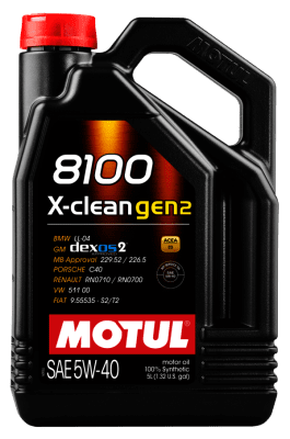 Motul - Motorový olej 8100 X-CLEAN Gen2 5W40 5L