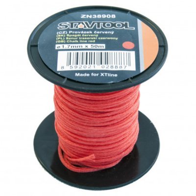 STAVTOOL - Špagát 50m 1,7mm červený