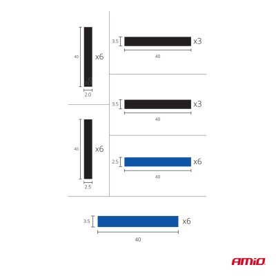 AMiO - Sada teplom zmrštiteľných trubic - zmršťovacie bužírky