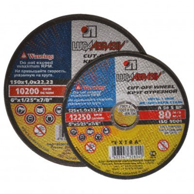 LUGAABRASIV - Kotúč rezný na oceľ a nerez Ø125x1x22.2mm (balenie 25ks)