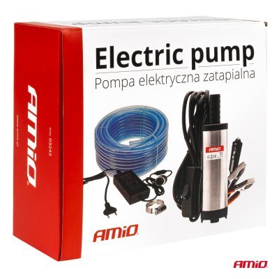 AMiO - Elektrické čerpadlo na naftu 12V ponorné, priemer 38 mm -súprava s hadicou