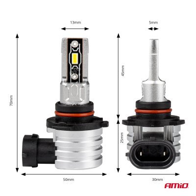 AMiO - LED žiarovky hlavného svietenia HB3 9005/HIR1 9011/H10 H-mini Series