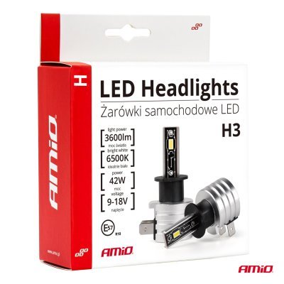 AMiO - LED žiarovky hlavného svietenia H3 H-mini Series