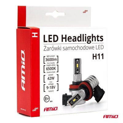 AMiO - LED žiarovky hlavného svietenia H8/H9/H11/H16 H-mini Series