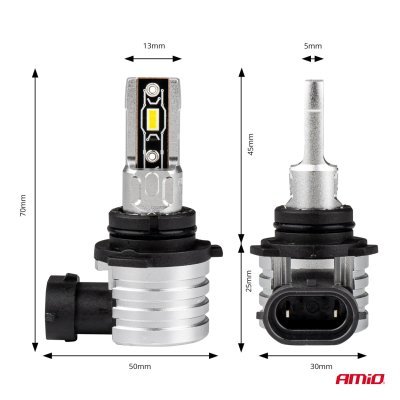AMiO - LED žiarovky hlavného svietenia HB4 9006 H-mini Series