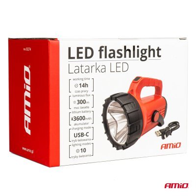AMiO - LED pracovná baterka WT18