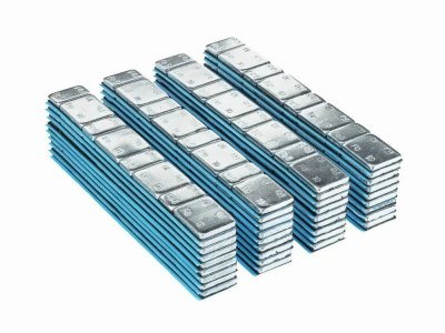 TIP-TOPOL - Lepené závažie strieborné zaoblené 5g/10g 100 pásikov