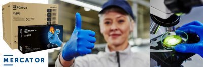MERCATOR - Nitrilové rukavice GoGrip modré veľkosť M, 50 ks