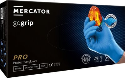 Mercator - Nitrilové rukavice GoGrip modré veľkosť XL, 50ks