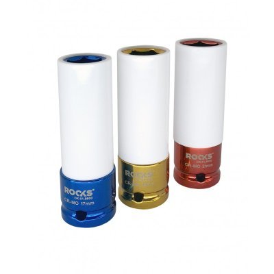 ROOKS OK-01.5600 Sada hlavíc na zliatinové disky 1/2″, 17/19/21 mm, 3 ks