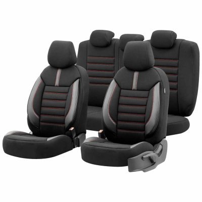 OTOM - Sada autopoťahov OTOM LIMITED 101 BLACK/RED 3-ZIP