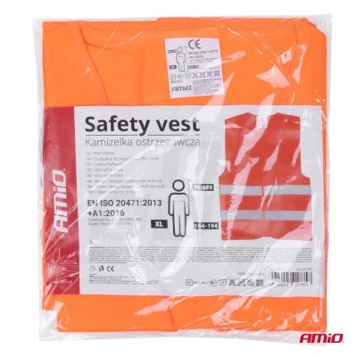 AMiO - Reflexná vesta XL oranžová s certifikátom