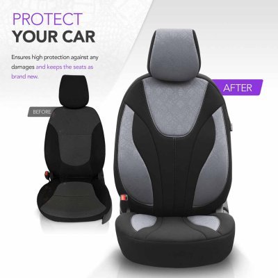 OTOM - Sada autopoťahov OTOM RUBY 1202 GREY/BLACK 3-ZIP