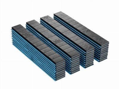Nalepovacie závažia INVENTO 12 × 5 g, čierne, 100 pásikov