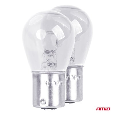 AMiO - Halogénové žiarovky P21/5W BAY15D 12V 2ks blister