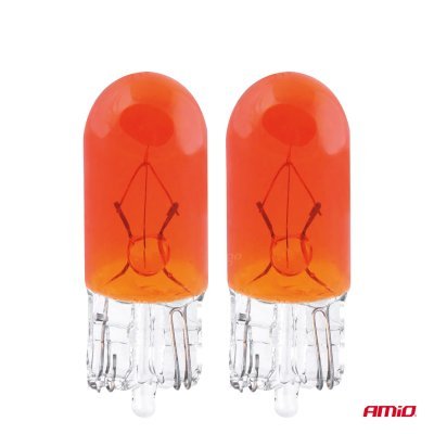 AMiO - Halogénové žiarovky T10 W5W W2.1x9.5d 12V 2ks blister