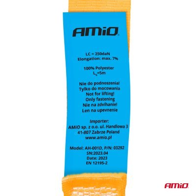 AMiO - Pás so samouťahovacou prackou 5m x 25mm