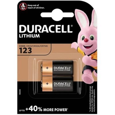 Duracell CR123 batéria CR123A lítiová 1400 mAh 3V 2 ks