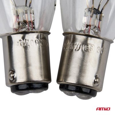 AMiO - Halogénové žiarovky P21/5W BAY15D 12V 2ks blister