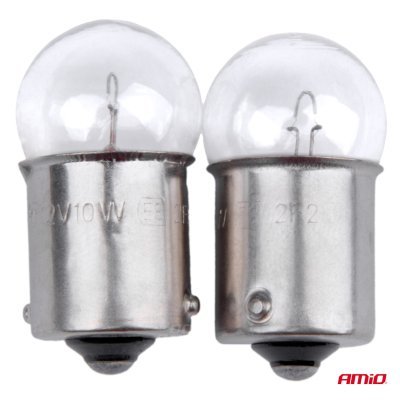 AMiO - Halogénové žiarovky R10W BA15s 12V 2ks blister