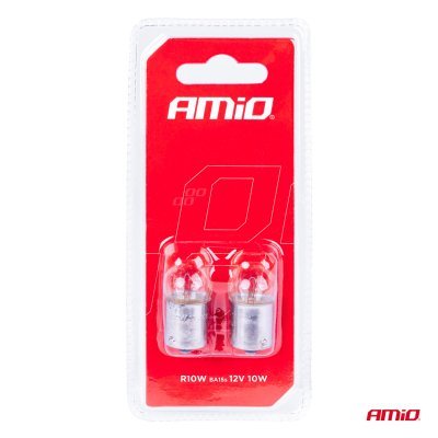 AMiO - Halogénové žiarovky R10W BA15s 12V 2ks blister