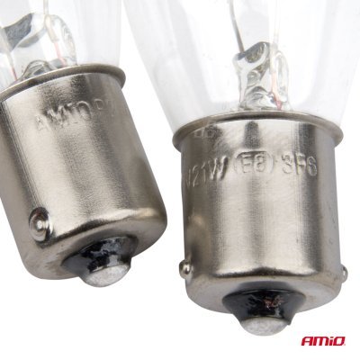 AMiO - Halogénové žiarovky P21W BA15s 12V 2ks blister