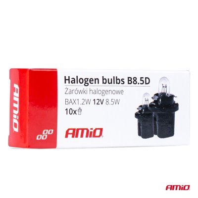 AMiO - Halogénové žiarovky T5 B8.5D 12V 8.5W BAX1.2W white 10ks