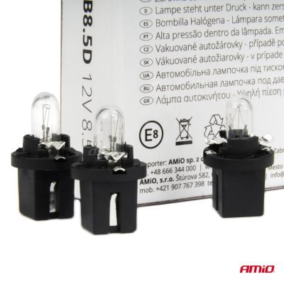AMiO - Halogénové žiarovky T5 B8.5D 12V 8.5W BAX1.2W white 10ks