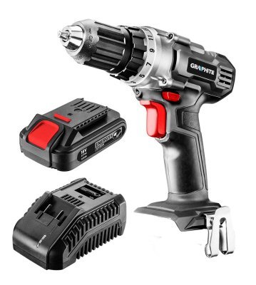 GRAPHITE - vŕtačka/skrutkovač 18V 44Nm s AKU 2Ah
