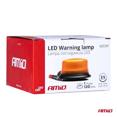 AMiO - Výstražný maják W03M magnetický R65 R10 36LED 12 / 24V IP56
