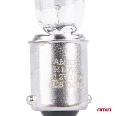 AMiO - Halogénové žiarovky H10W 12V 10W BAX9S white 2ks blister