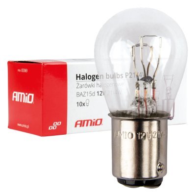 AMiO - Halogénové žiarovky P21/4W 12V BAZ15d 10ks