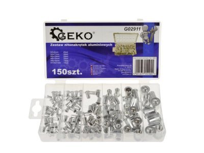 GEKO - Hliníkové nitovacie matice M3-M10, 150ks