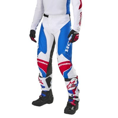 ALPINESTARS - Nohavice ICONIC HONDA kolekcia, (biela/modrá/červená/čierna, veľ. 30)