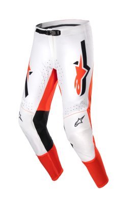 ALPINESTARS - Nohavice SUPERTECH WARD, (biela/oranžová, veľ. 38)